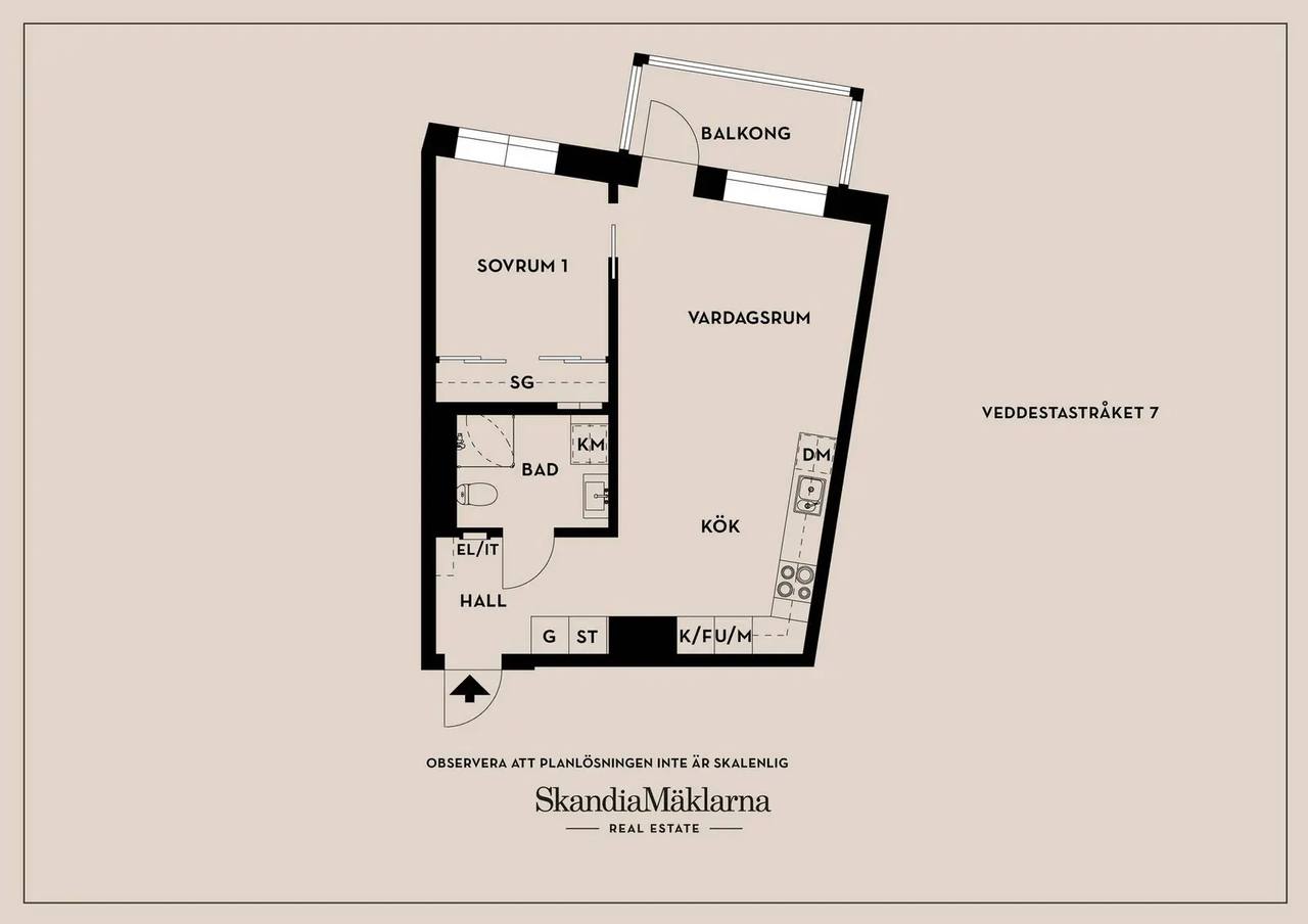Floor plan for Veddestastråket 7