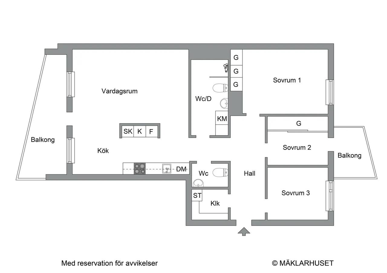 Planritning för Vackra Vägen 18