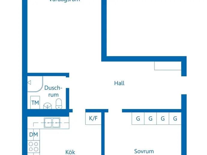 Floor plan for Grindvägen 34C