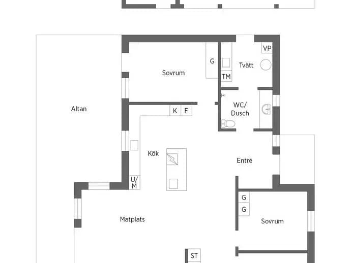 Floor plan for Höjdvägen 6