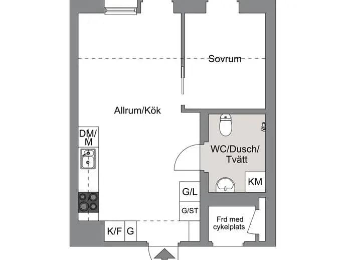 Floor plan for Hägerneholmsvägen 7B