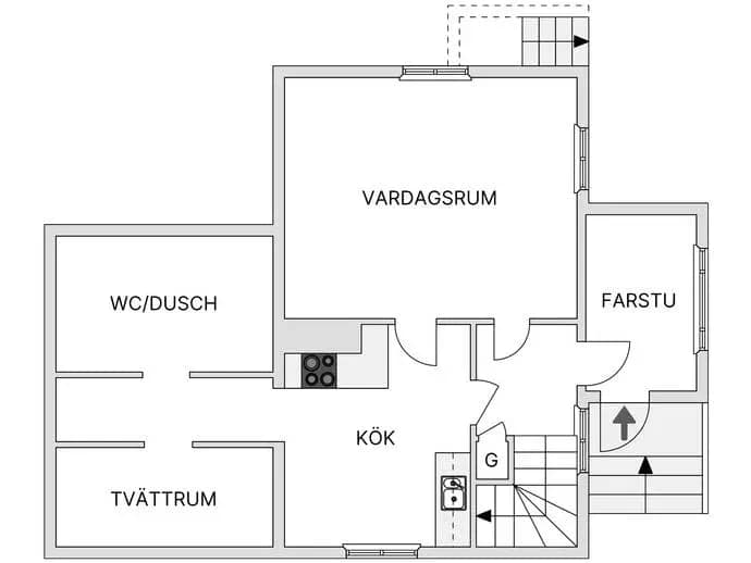 Planritning för Slättavägen 5