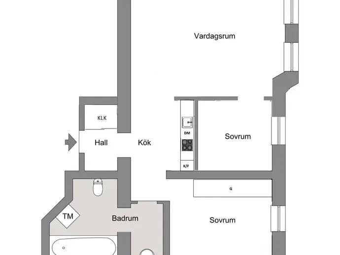 Floor plan for Idungatan 8, 1,5tr.