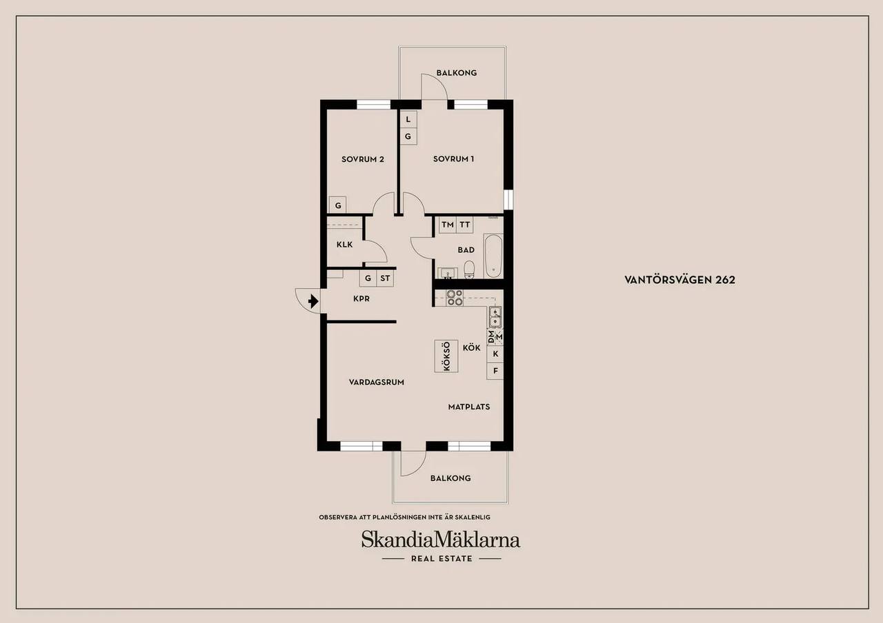 Floor plan for Vantörsvägen 262