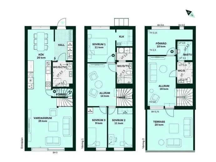 Floor plan for Tollarevägen 3