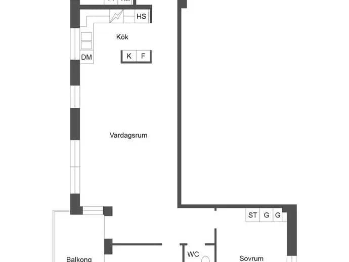 Planritning för Norra vägen 33