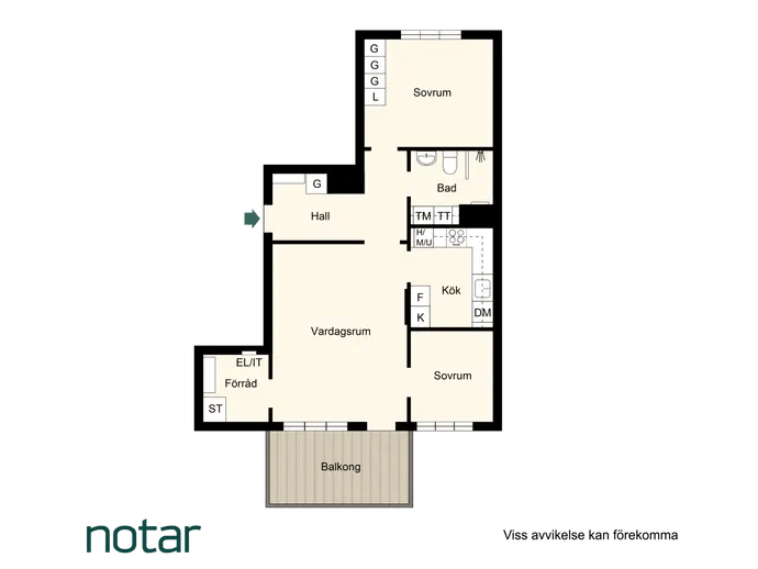 Floor plan for Garvis Carlssons gata 24