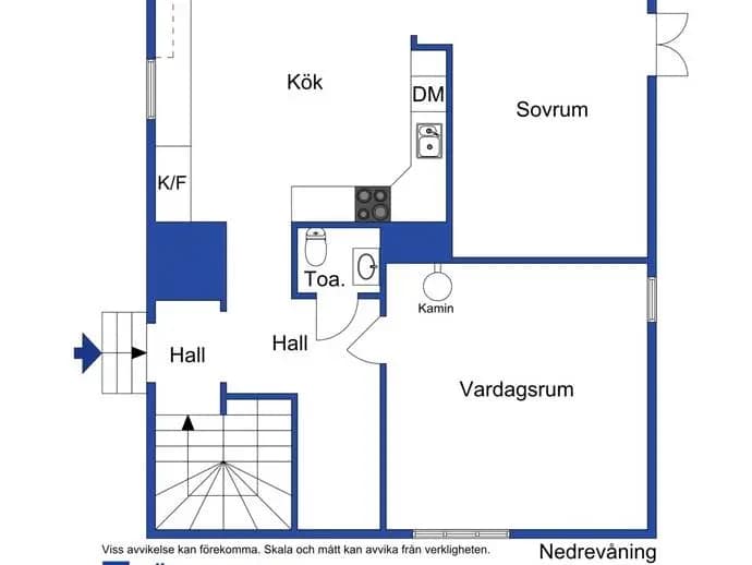 Planritning för Hörnäsvägen 127