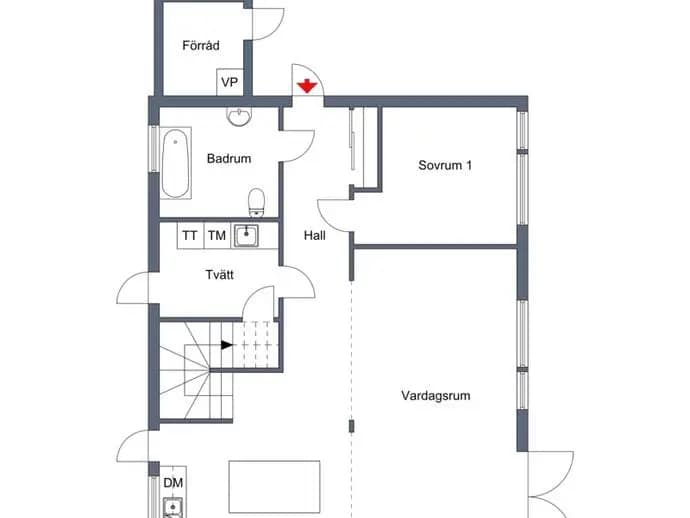 Floor plan for Hallonvägen 5