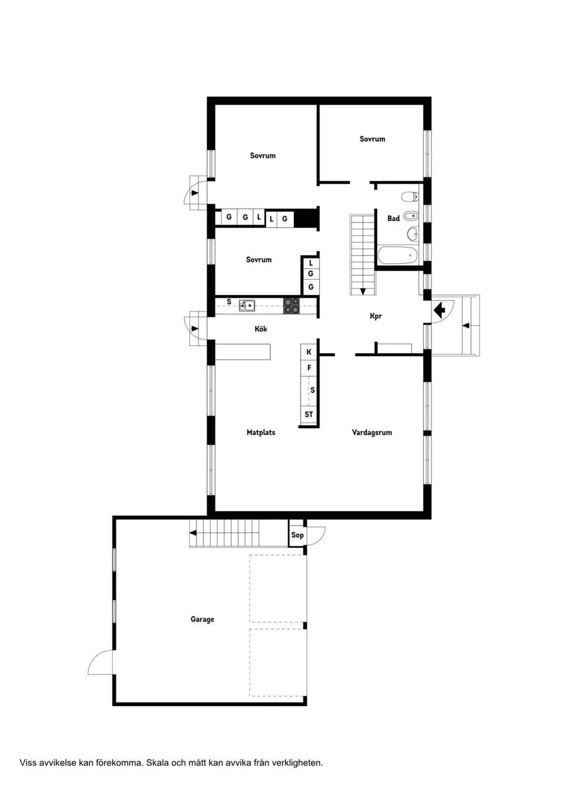 Planritning för Hyttskogsvägen 2