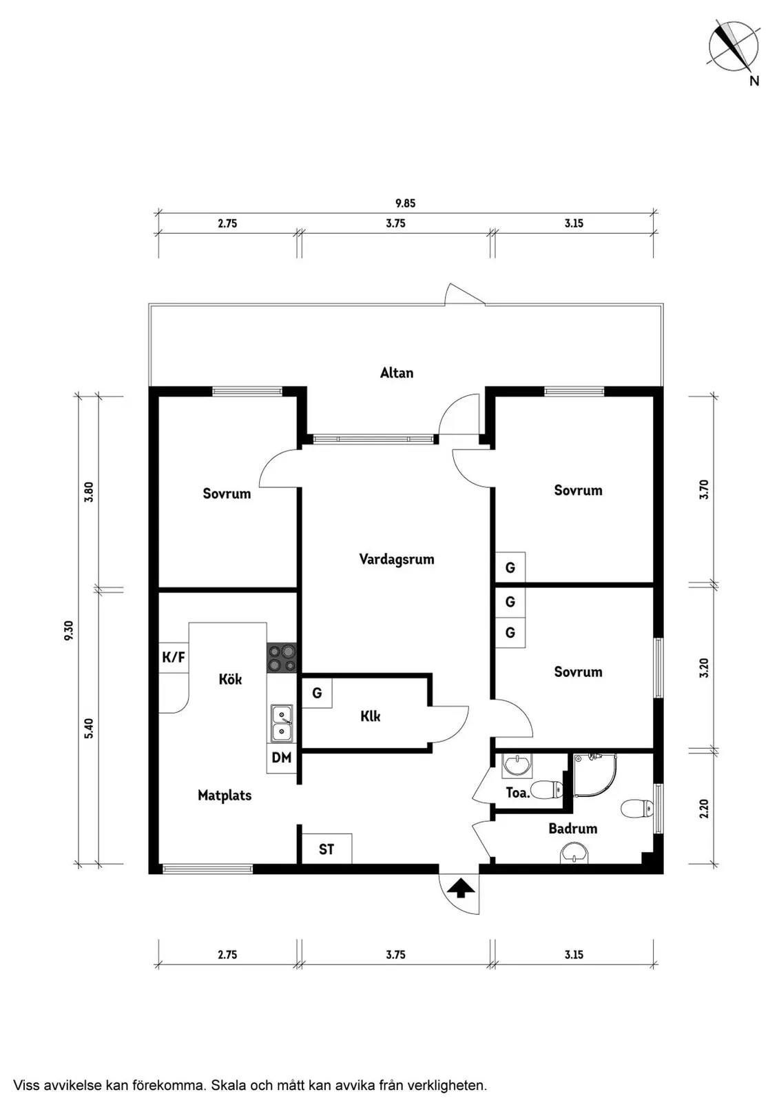 Planritning för Stekastigen 4