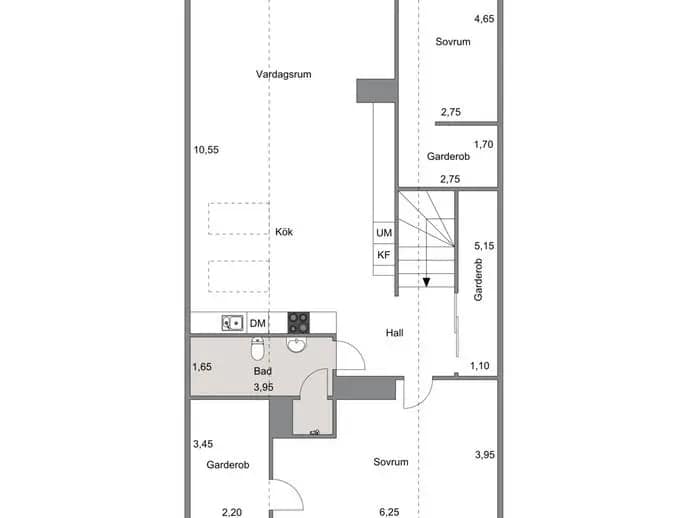 Floor plan for Sockengatan 16