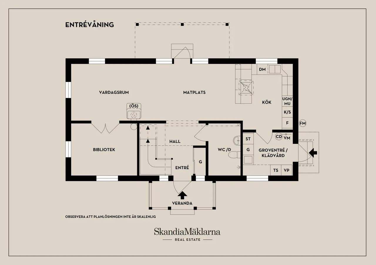 Planritning för Gamla Lyckebyvägen 42