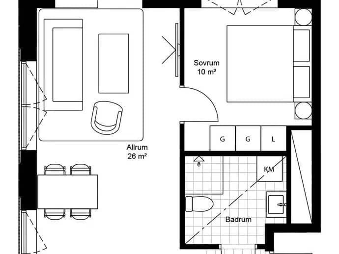 Planritning för Tellusborgsvägen 87