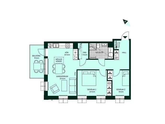 Floor plan for Lilla Regementsvägen 51