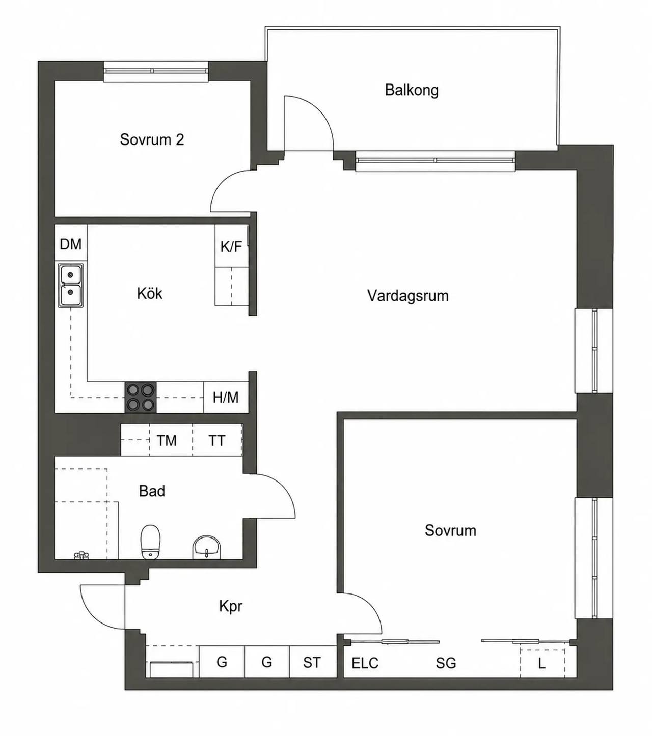 Planritning för Fridensborgsvägen 153