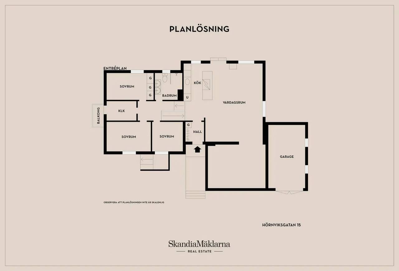 Planritning för Hörnviksgatan 15