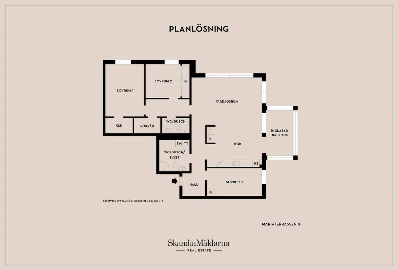 Floor plan for Mariaterrassen 8