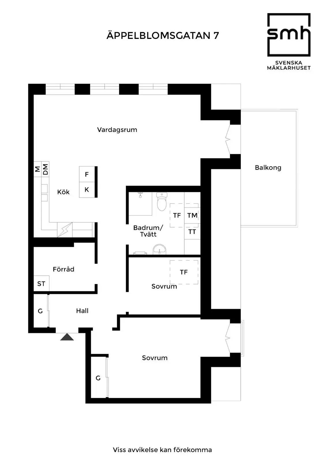 Planritning för Äppelblomsgatan 7