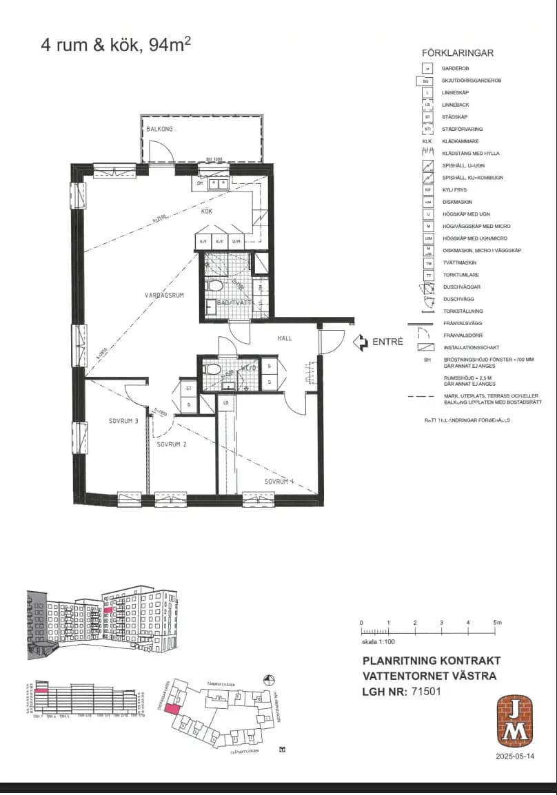 Floor plan for Enspännarvägen 1F