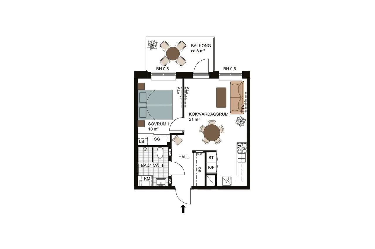 Floor plan for Västra Banvägen