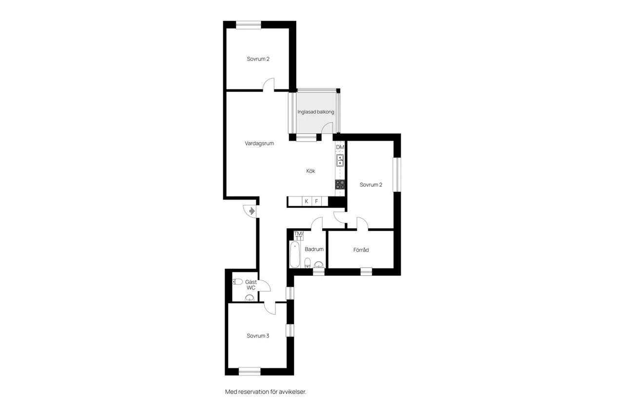 Planritning för Fredriksbergsvägen 5