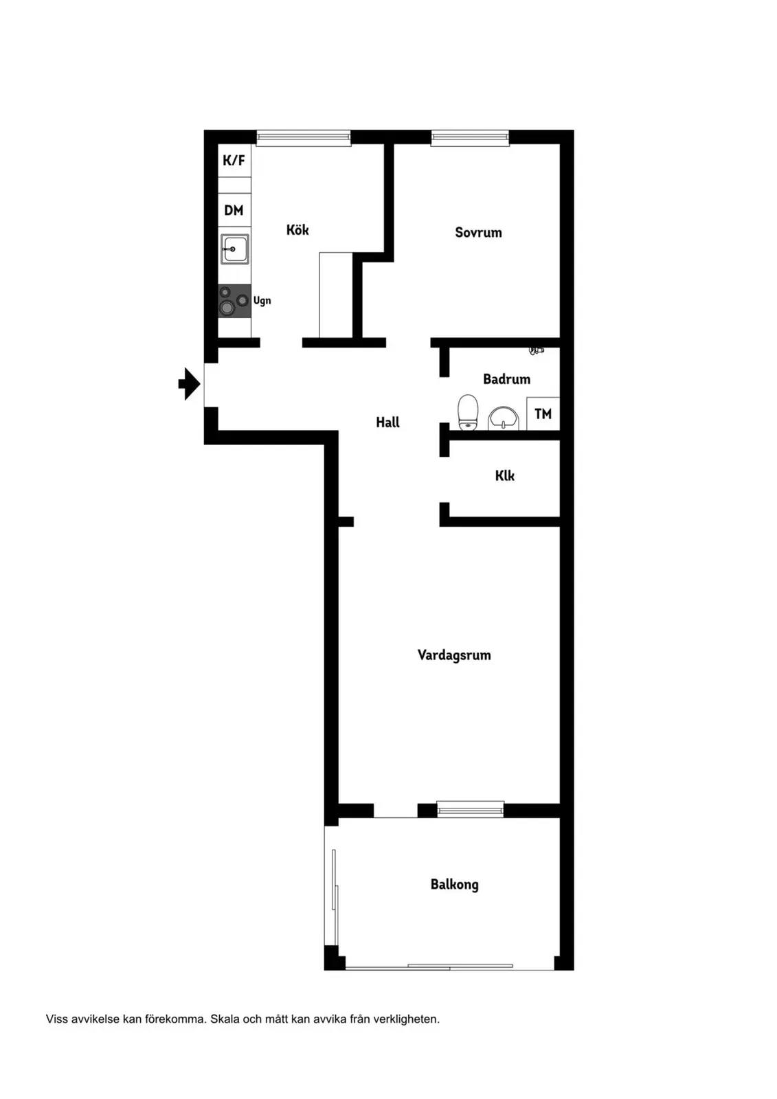 Floor plan for Vagnmansgatan 8