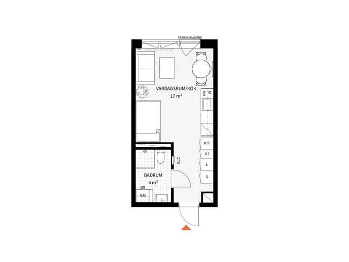Floor plan for Bergavägen 2C