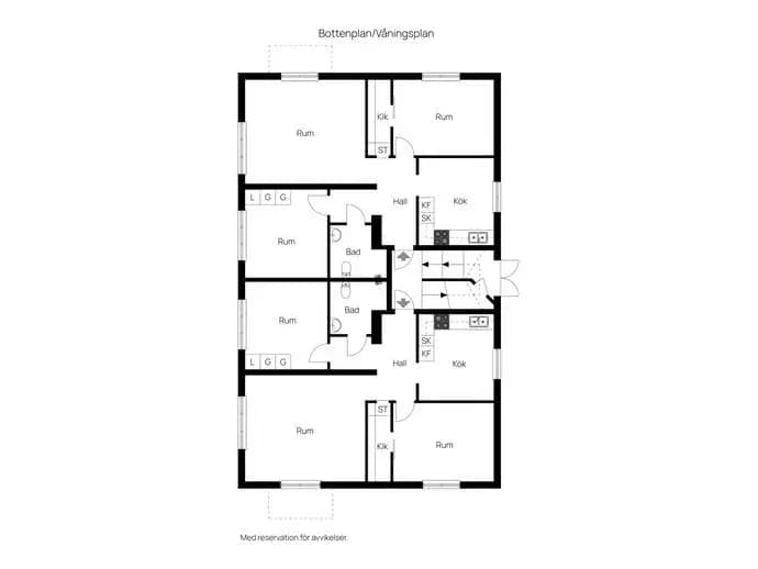 Planritning för Skogabygatan 1