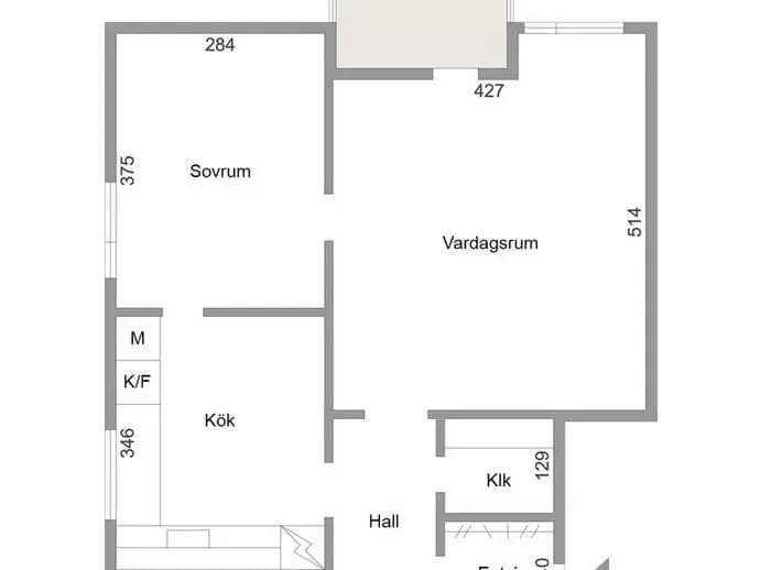 Floor plan for Östra Midvintersgatan 18