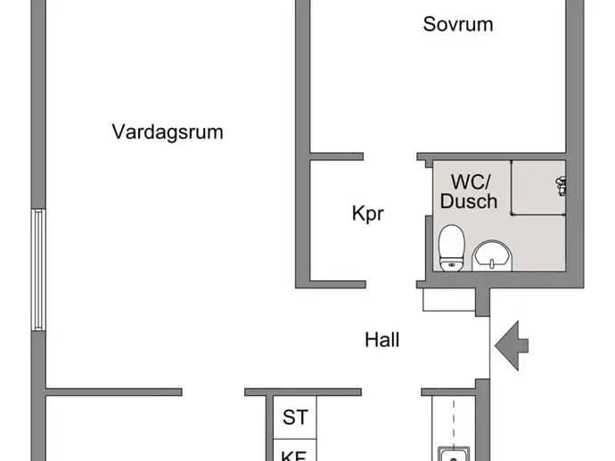 Planritning för Djupegatan 37A