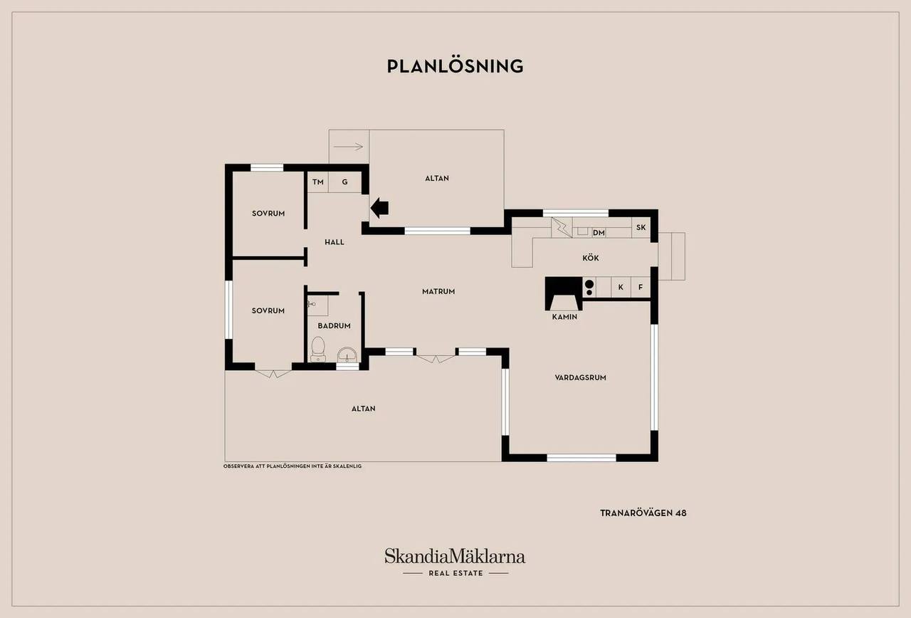 Floor plan for Tranarövägen 48