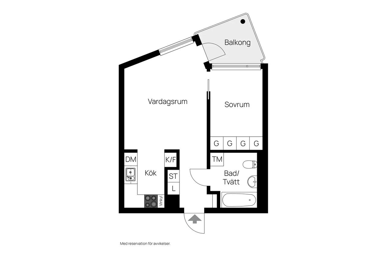 Floor plan for Kölnagatan 6