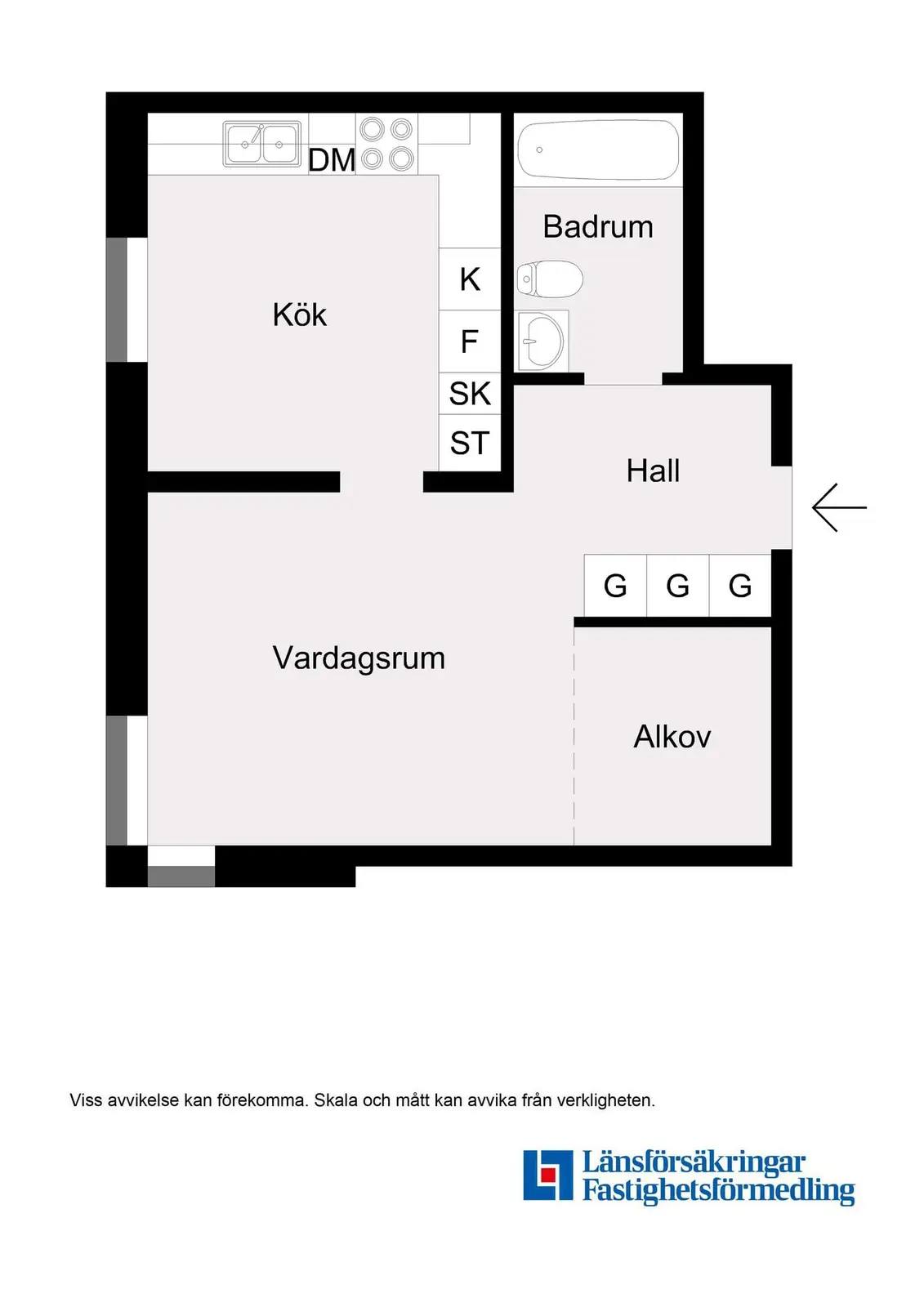 Planritning för Storgatan 10A