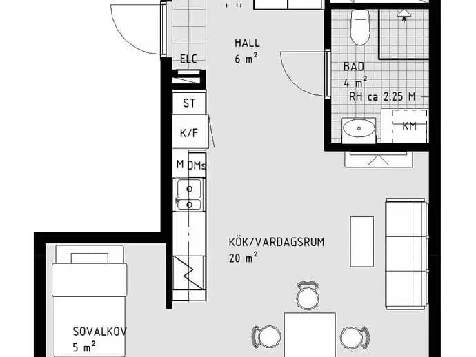 Floor plan for Mobilgatan 4B