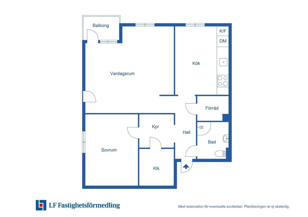 Floor plan for Käringgatan 7