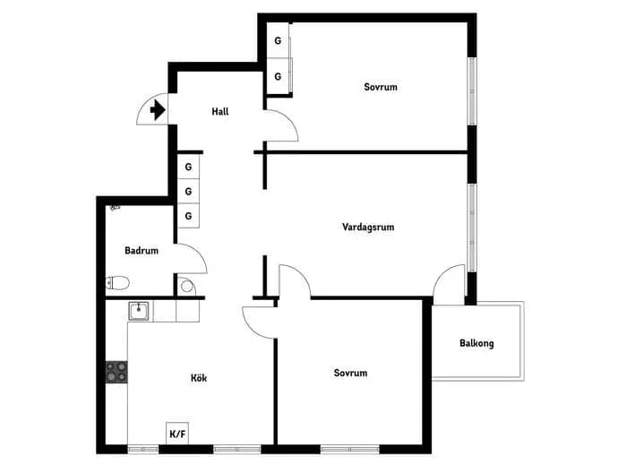 Floor plan for Ivar Claessons gata 28
