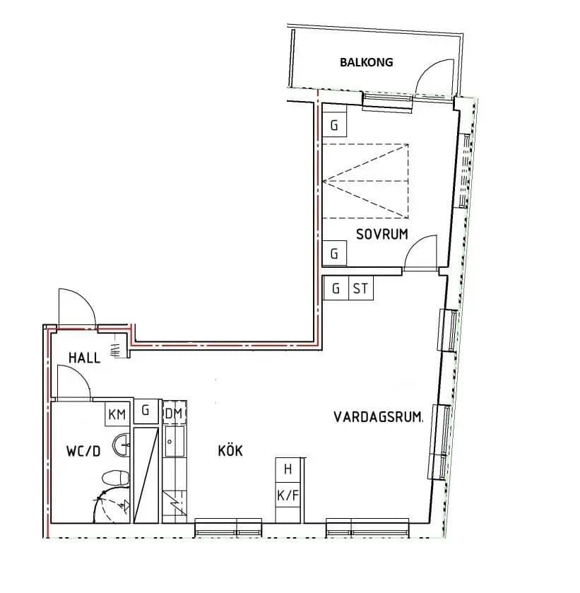 Floor plan for Hjulstavägen 88
