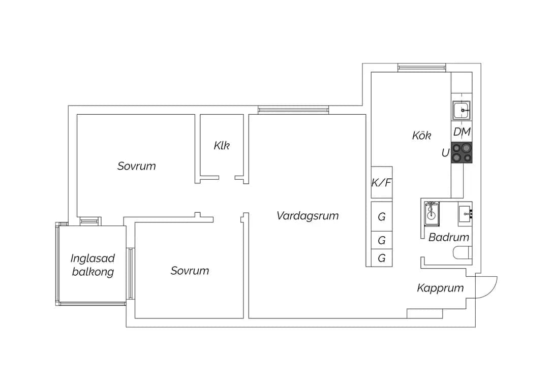 Planritning för Kronetorpsgatan 52B