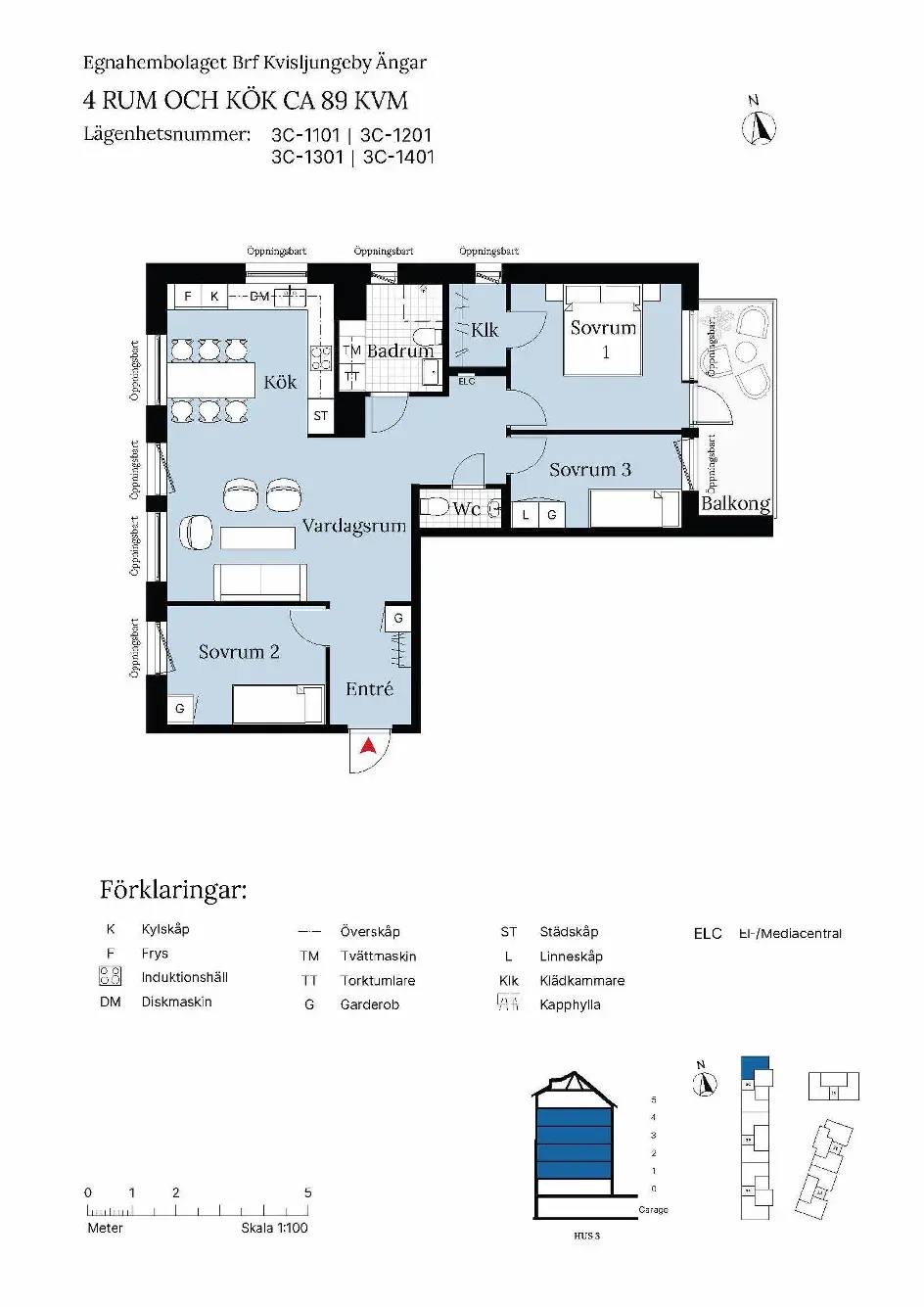 Planritning för Tullan Finks Gata