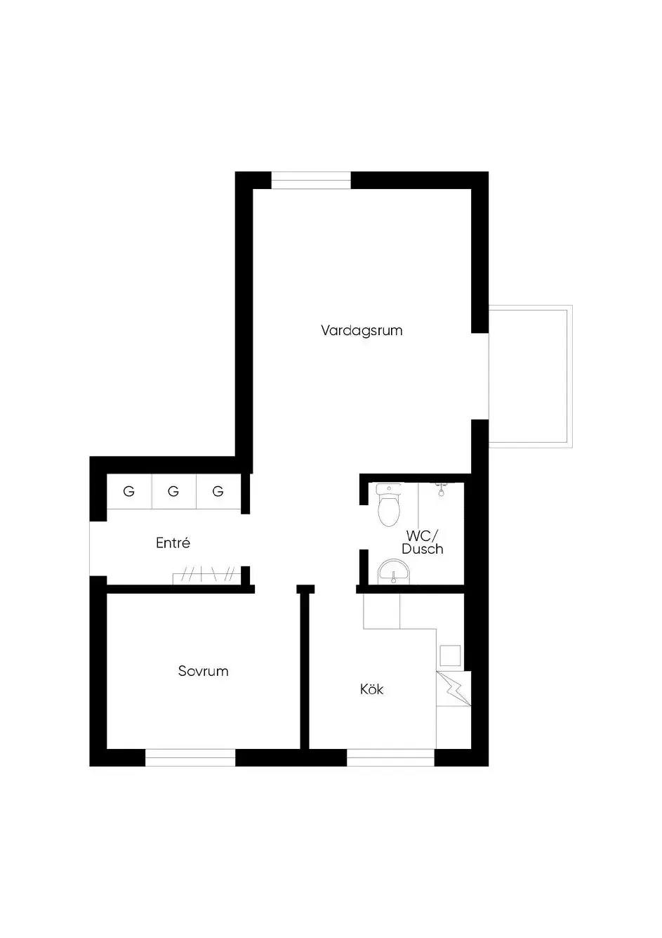Floor plan for Frödingsvägen
