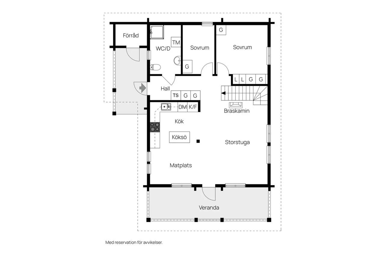 Floor plan for Snasahögarna Getryggen 8