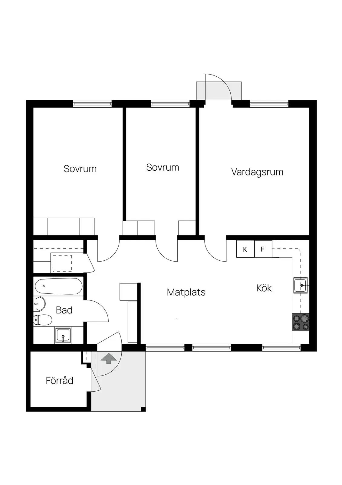 Floor plan for Persbovägen 11 A