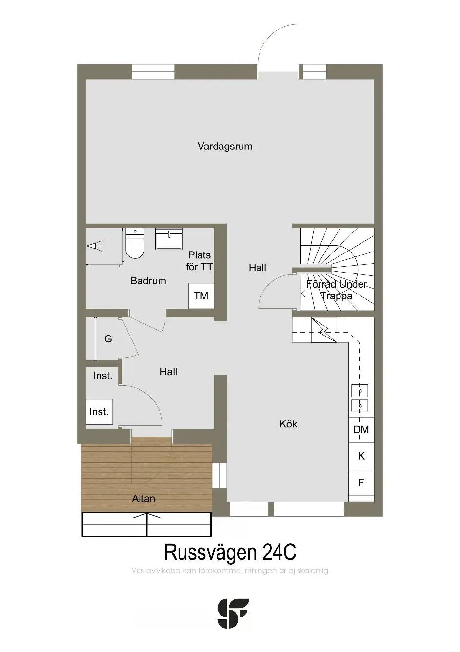 Planritning för Russvägen