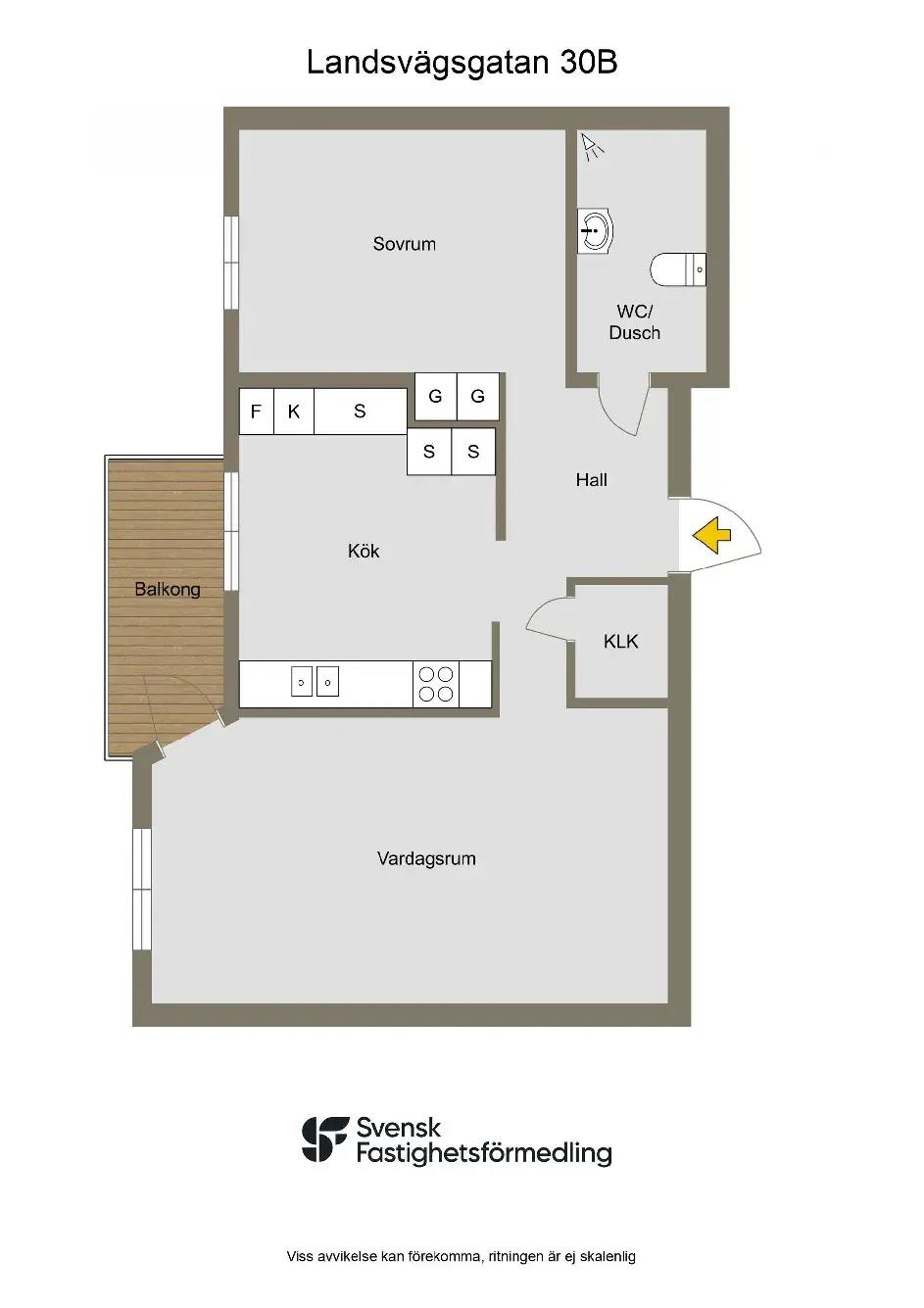 Floor plan for Landsvägsgatan