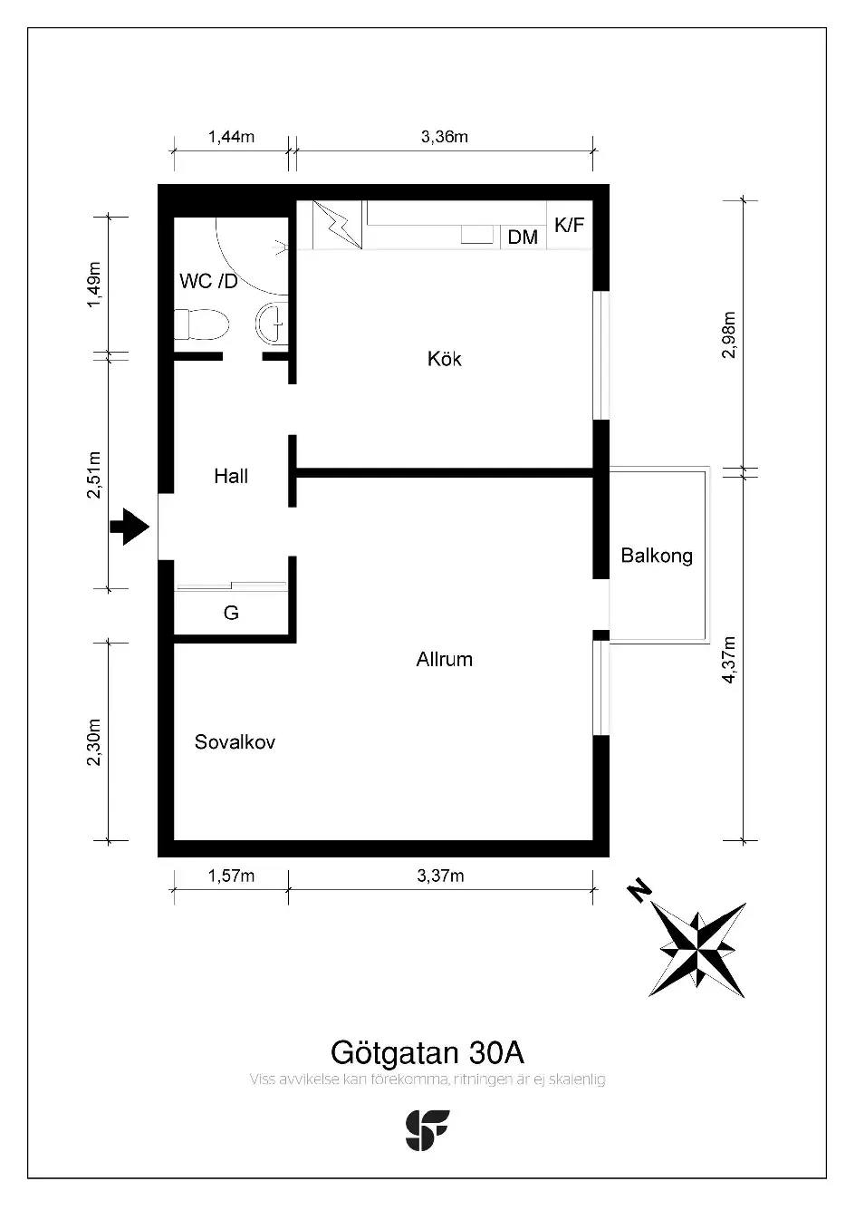 Floor plan for Götgatan