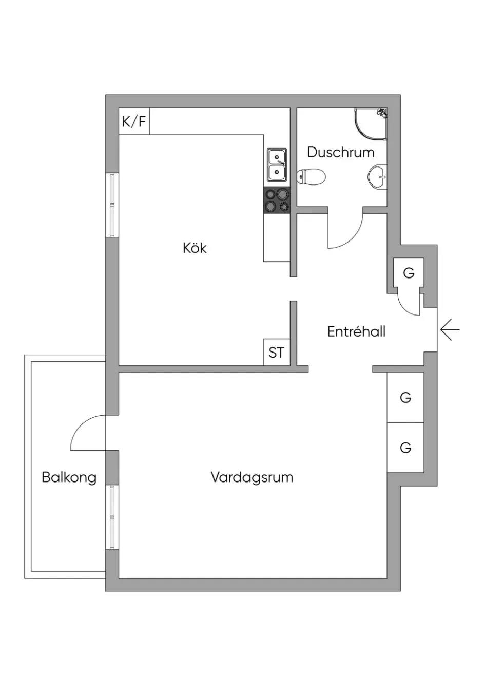 Floor plan for Stenhuggaregatan
