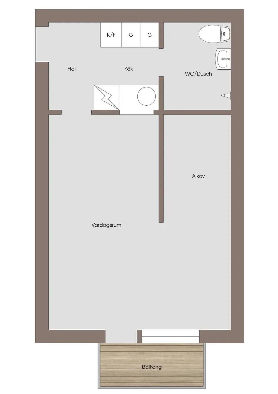 Floor plan for Dalbacksgatan