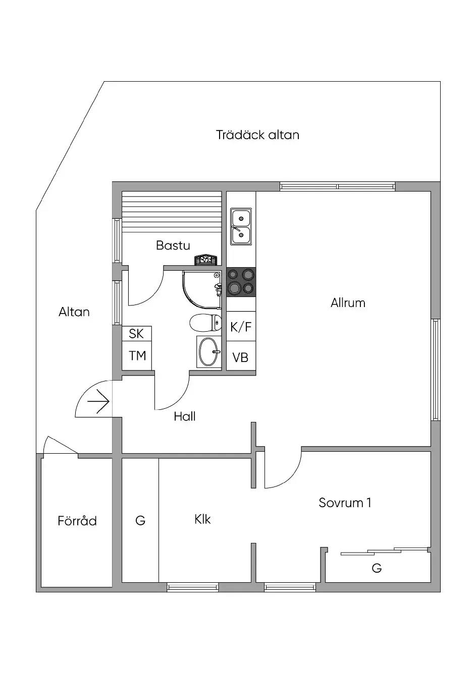 Floor plan for Fjällbrantsgatan