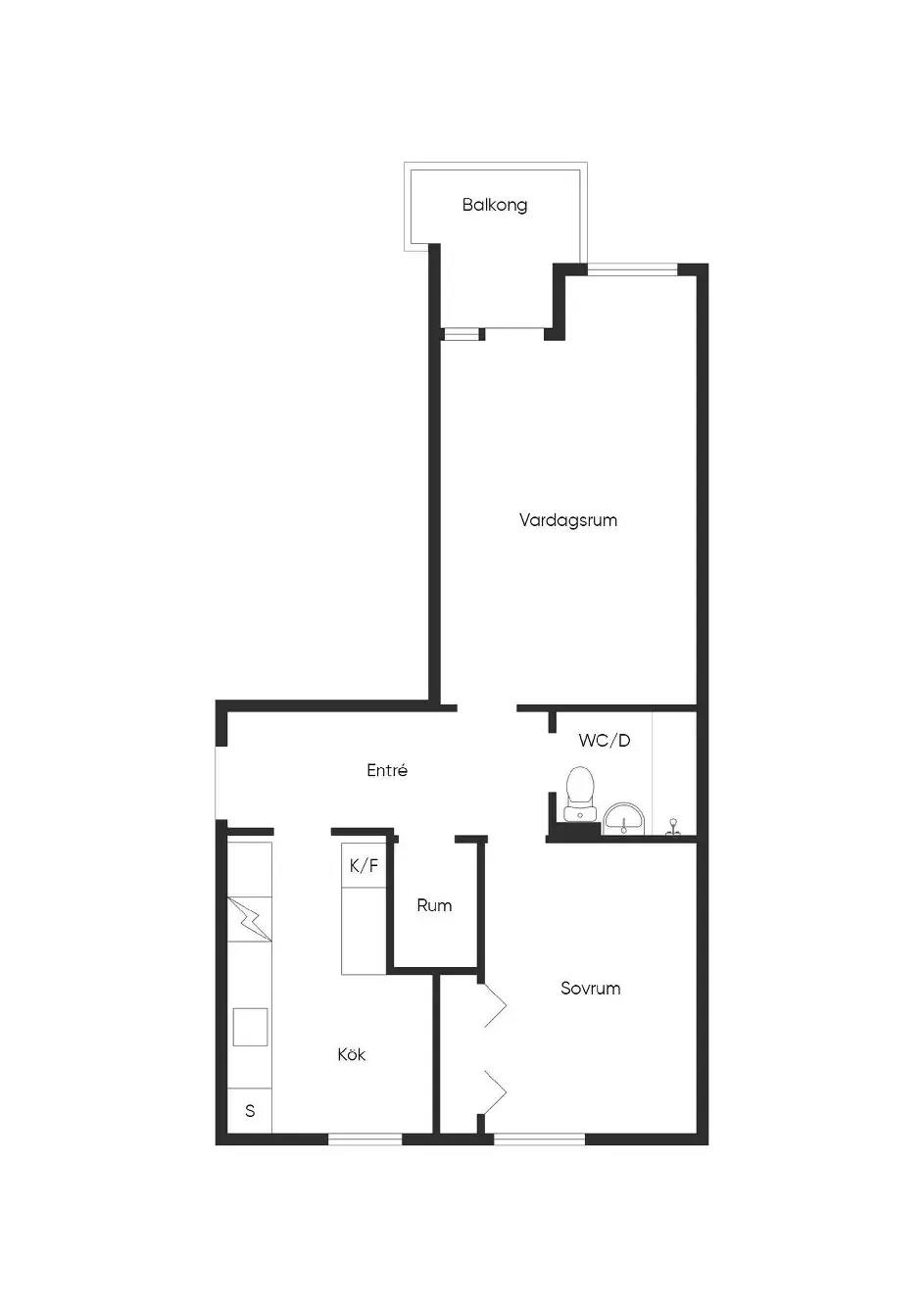 Floor plan for Humlegårdsvägen